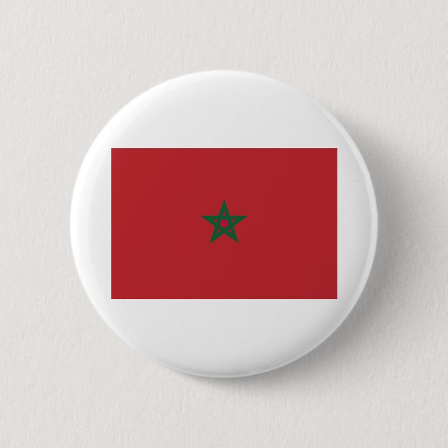 Bóton Redondo 5.08cm Bandeira do Marrocos (Frente)