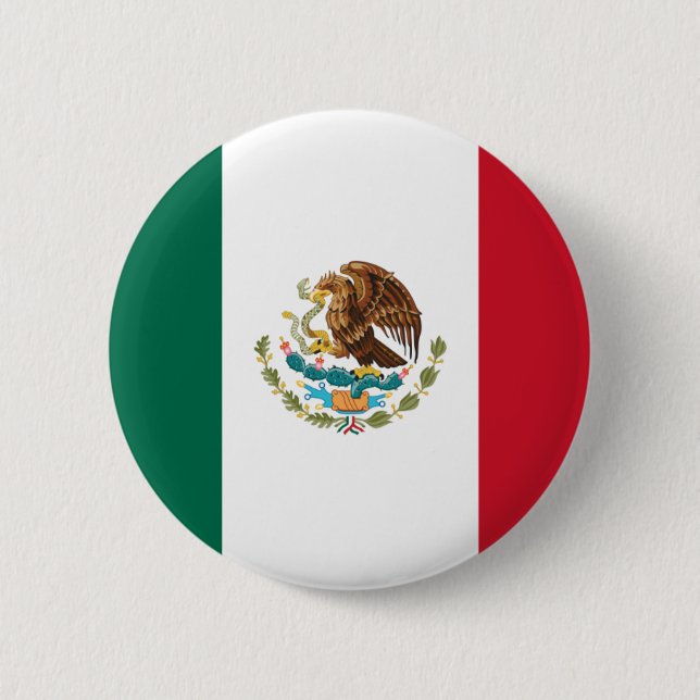 Bóton Redondo 5.08cm Bandeira do México (Frente)