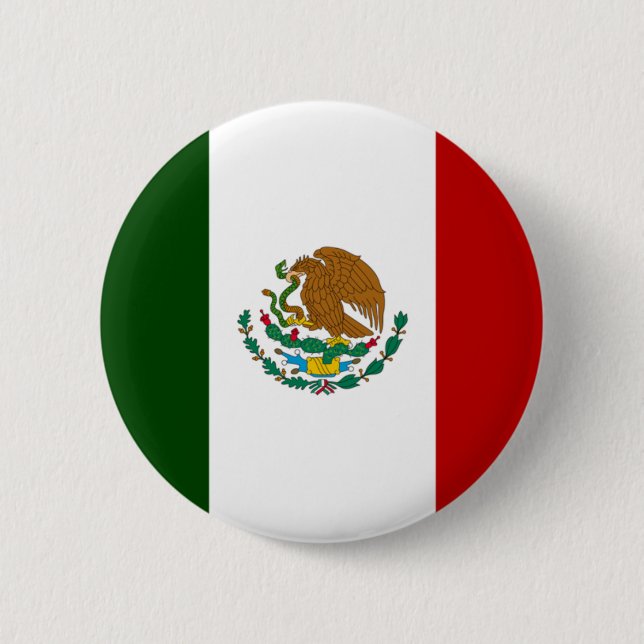 Bóton Redondo 5.08cm Bandeira do México (Frente)