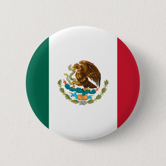 Bóton Redondo 5.08cm Bandeira do México (Frente)