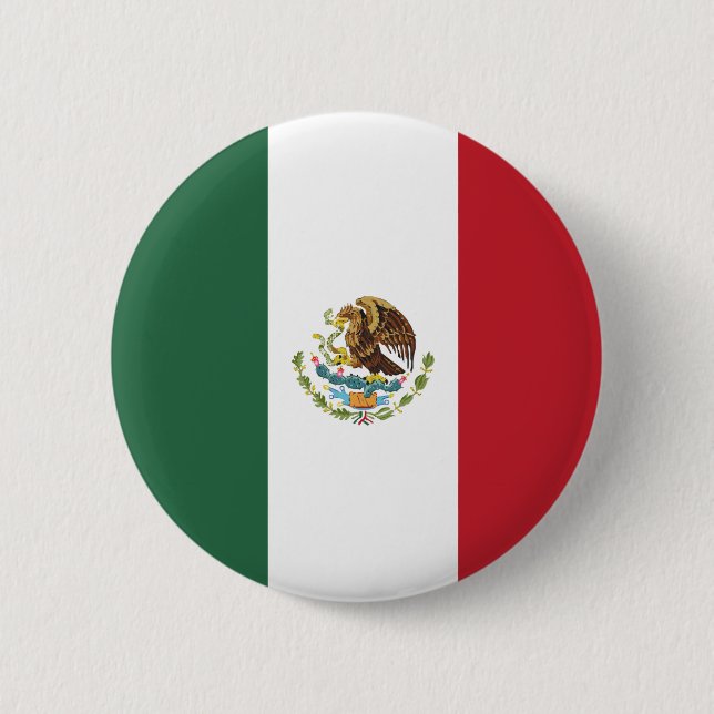 Bóton Redondo 5.08cm Bandeira do México Círculo (Frente)