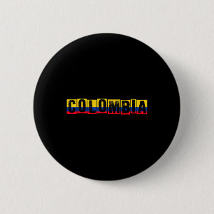 Bóton Redondo 5.08cm Bandeira do Orgulho da Colômbia Patriota Expatriad