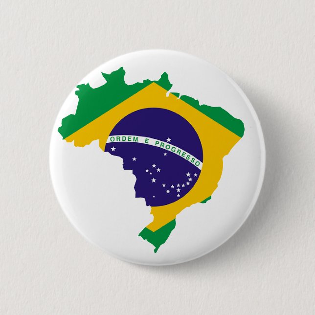 Bóton Redondo 5.08cm Bandeira do país brasileiro (Frente)