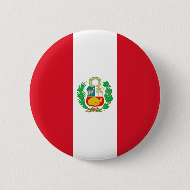 Bóton Redondo 5.08cm Bandeira do Peru (Frente)