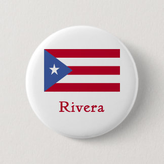 Bóton Redondo 5.08cm Bandeira do porto-riquenho de Rivera