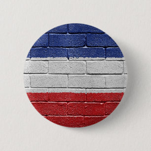 Bóton Redondo 5.08cm Bandeira do reino de Jugoslávia
