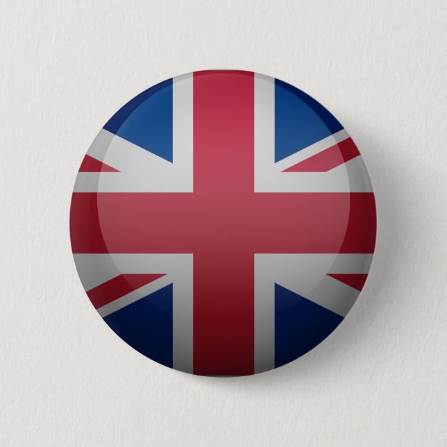 Bóton Redondo 5.08cm Bandeira do Reino Unido (Frente)