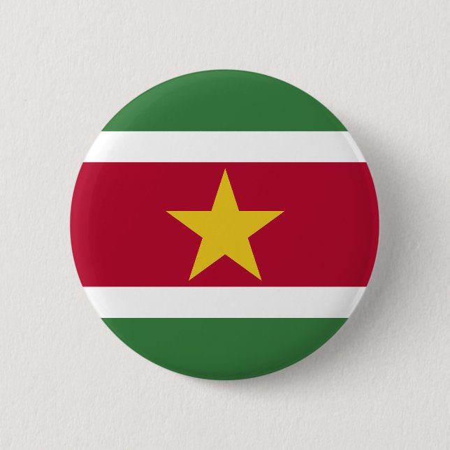 Bóton Redondo 5.08cm Bandeira do Suriname (Frente)