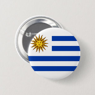 Bóton Redondo 5.08cm Bandeira do Uruguai