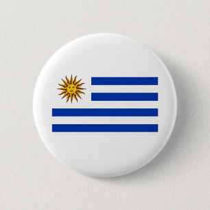 Bóton Redondo 5.08cm Bandeira do Uruguai