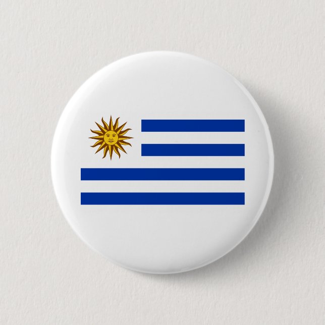 Bóton Redondo 5.08cm Bandeira do Uruguai (Frente)