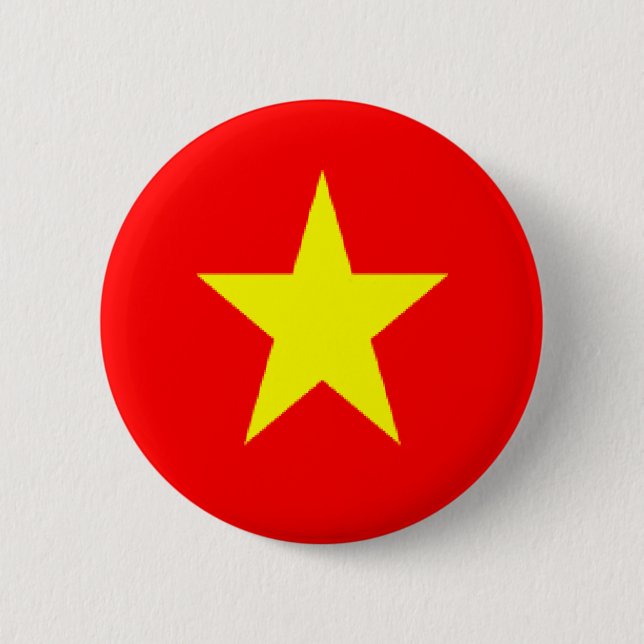Bóton Redondo 5.08cm bandeira do vietname (Frente)