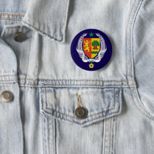Bóton Redondo 5.08cm bandeira emblema símbolo brasão de armas país sene