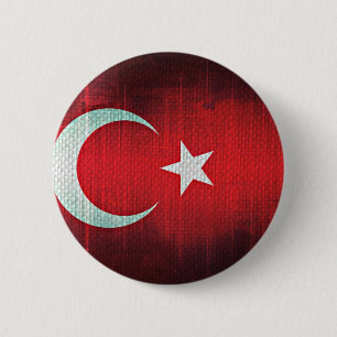Bóton Redondo 5.08cm Bandeira Estilizada da Turquia