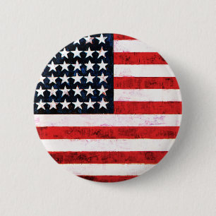 Bóton Redondo 5.08cm Bandeira Estrelada - Bandeira Americana
