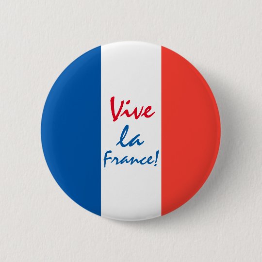 Bóton Redondo 5.08cm Bandeira francesa de France do La de Vive