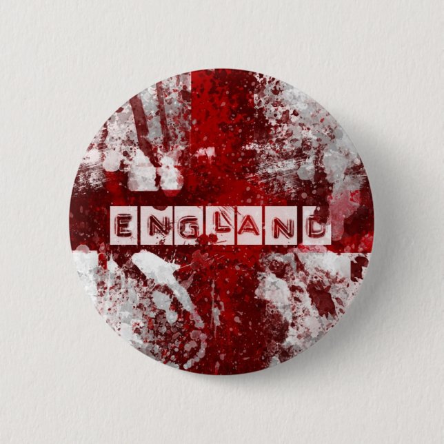 Bóton Redondo 5.08cm Bandeira Inglaterra (Frente)