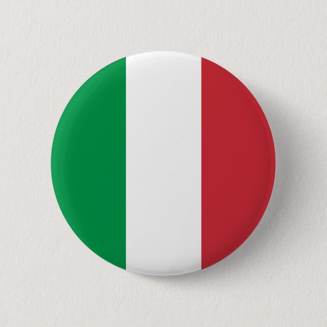 Bóton Redondo 5.08cm Bandeira italiana (Itália) (Frente)