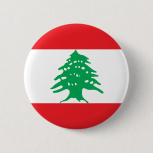 Bóton Redondo 5.08cm Bandeira libanesa - bandeira do علملبنان d