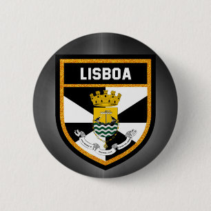 Bóton Redondo 5.08cm Bandeira Lisboa