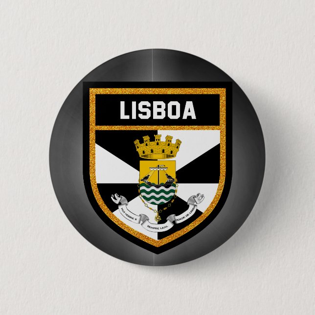 Bóton Redondo 5.08cm Bandeira Lisboa (Frente)