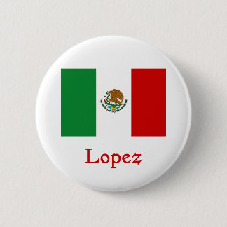 Bóton Redondo 5.08cm Bandeira mexicana de López