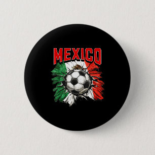 Bóton Redondo 5.08cm bandeira mexicana futebol méxico orgulho futbol fa