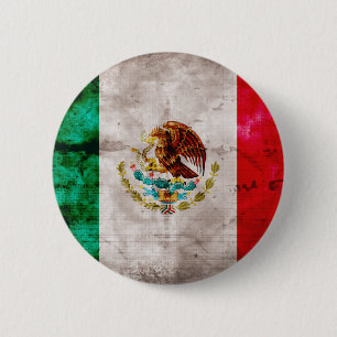 Bóton Redondo 5.08cm Bandeira mexicana resistida