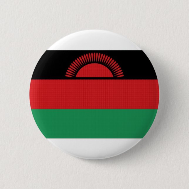 Bóton Redondo 5.08cm Bandeira nacional de Malawi (Frente)