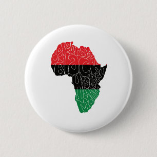 Bóton Redondo 5.08cm Bandeira Pan-Africana Design