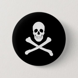 Bóton Redondo 5.08cm Bandeira Pirate (Jolly Roger)