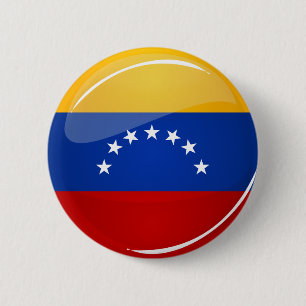 Bóton Redondo 5.08cm Bandeira redonda lustrosa de Venezuela