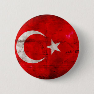 Bóton Redondo 5.08cm Bandeira resistida de Turquia