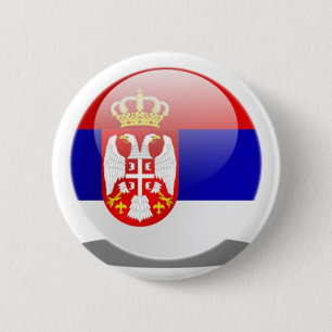 Bóton Redondo 5.08cm Bandeira sérvio