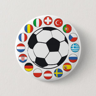 Bóton Redondo 5.08cm bandeira simples com bola