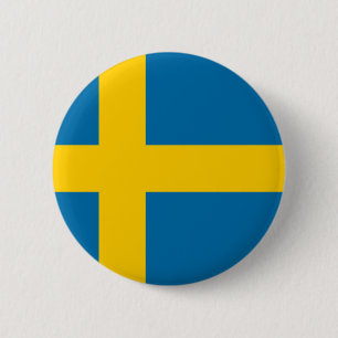 Bóton Redondo 5.08cm Bandeira sueca (Suecia)