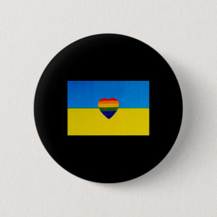 Bóton Redondo 5.08cm Bandeira Ucraniana Apoio Eu Estou Com a Ucrânia