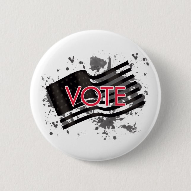 Bóton Redondo 5.08cm bandeira-voto do splatter (Frente)