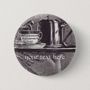 Bóton Redondo 5.08cm Bandeja de chá de vinheta