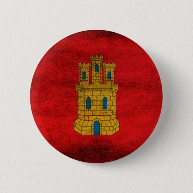 Bóton Redondo 5.08cm Bandera de Castilla Pin (Frente)
