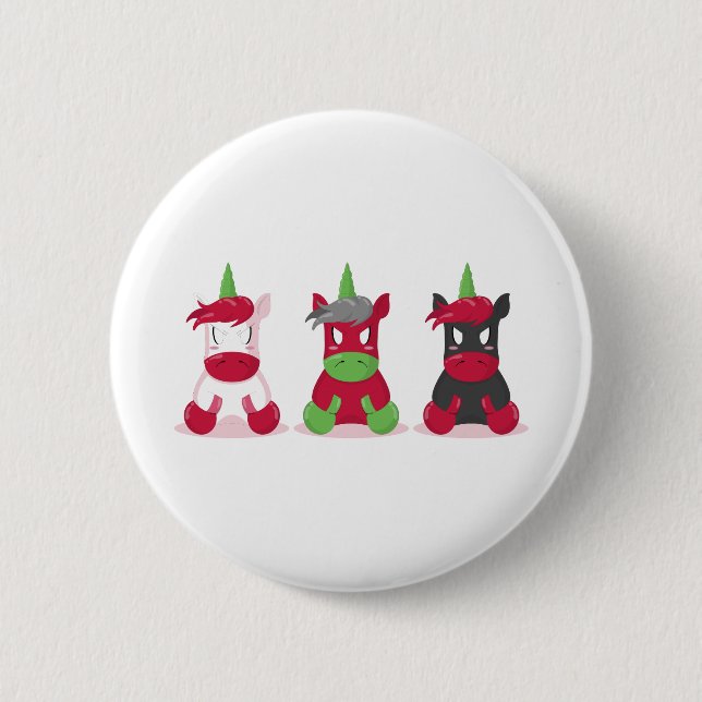 Bóton Redondo 5.08cm Banho Unicorn (Frente)