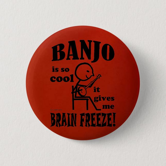 Bóton Redondo 5.08cm Banjo, Congelamento Cerebral (Frente)
