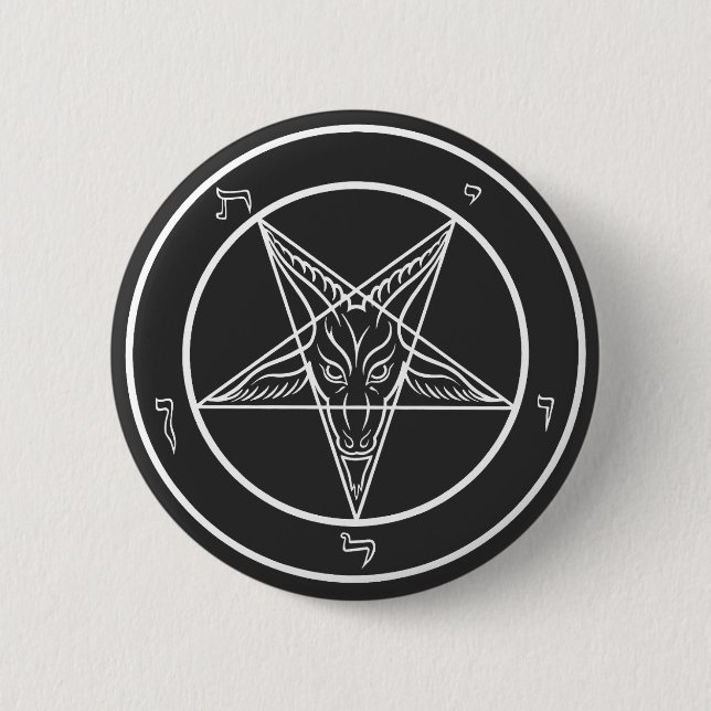 Bóton Redondo 5.08cm Baphomet Sigil CoS (Frente)
