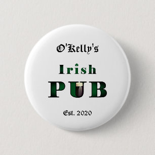 Bóton Redondo 5.08cm Bar de Pub Irlandês Tavern Button Pin