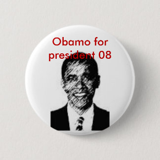 Bóton Redondo 5.08cm barack7, Obamo para presidente 08