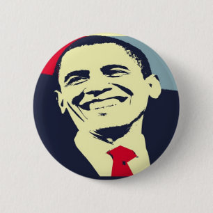 Bóton Redondo 5.08cm Barack Obama