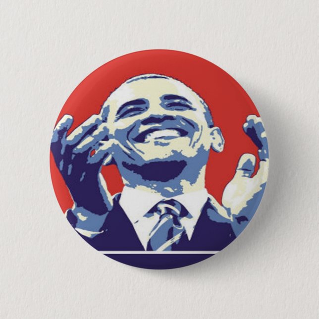 Bóton Redondo 5.08cm Barack Obama (Frente)