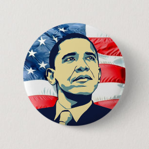 Bóton Redondo 5.08cm Barack Obama
