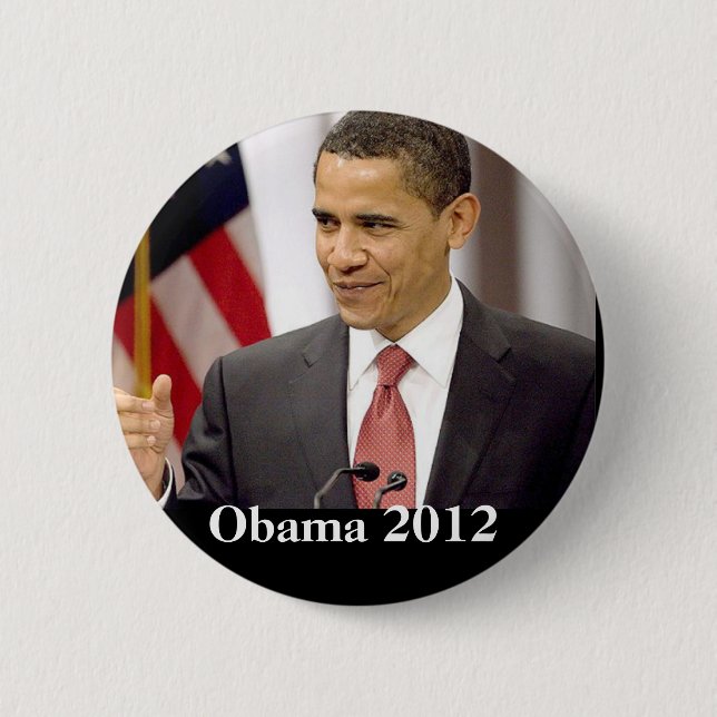 Bóton Redondo 5.08cm Barack Obama 2012 (Frente)