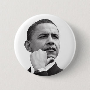 BÓTON REDONDO 5.08CM BARACK OBAMA, 44 PRESIDENTE DOS ESTADOS UNIDOS